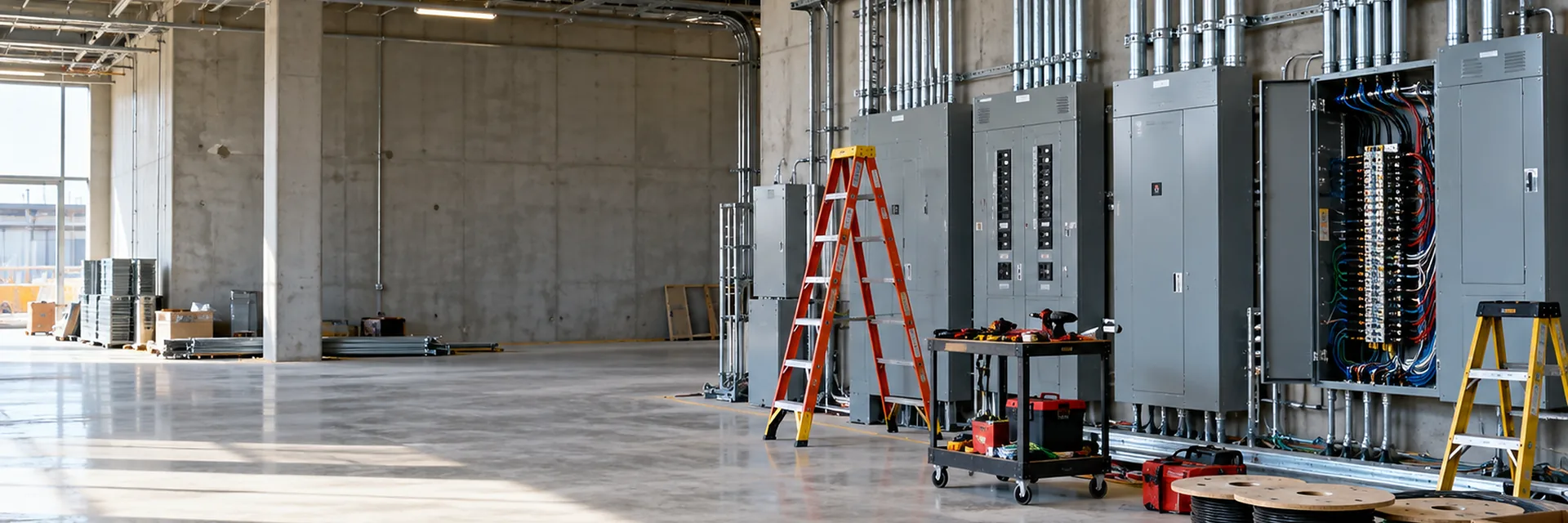 An electrician wiring a panel inside a building — electrical and solar contractor insurance